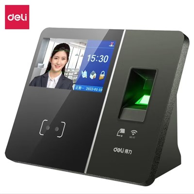 得力（deli）13750CS 刷卡機(jī) 云考勤機(jī)wifi打卡簽到 觸摸顯示屏